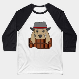 Cool dog with chocolate and a hat Baseball T-Shirt